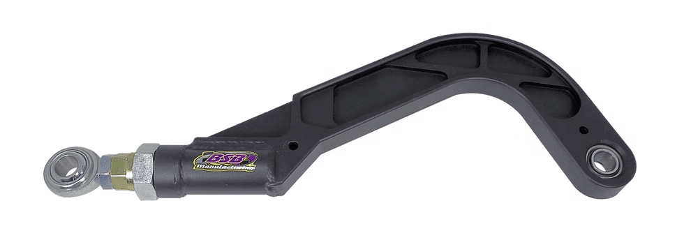 BSB Manufacturing J-bar with rod end heims — the actual part this article is about